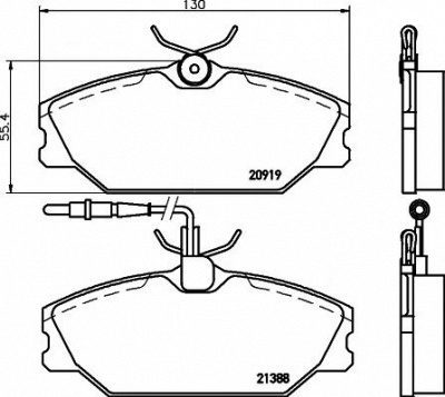 HELLA PAGID 8db355019181 -  Комплект тормозных колодок, дисковый тормоз